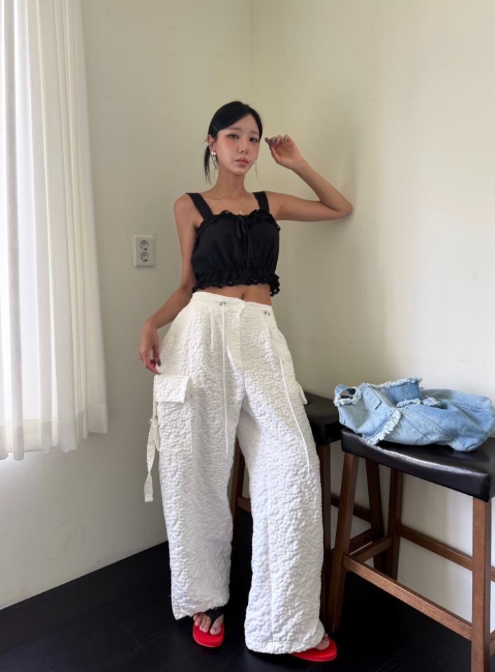mars韓國東大門代購女裝新款推薦26夏季休閑熱賣休閑褲刺繡mars休閑褲圖色2