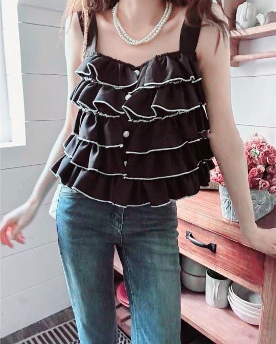BLING BLING-S/RICO東大門實拍女士新品推薦吊帶背心無袖BLING BLING-S/RICO吊帶/背心圖色2