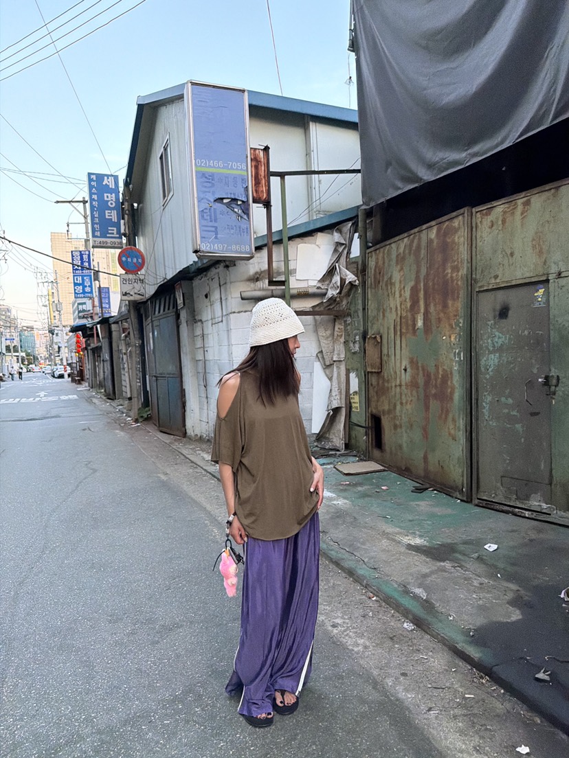 FRANC—L韓國直郵實拍女裝新品26夏季推薦人氣T恤亞麻布開衩FRANCT恤
