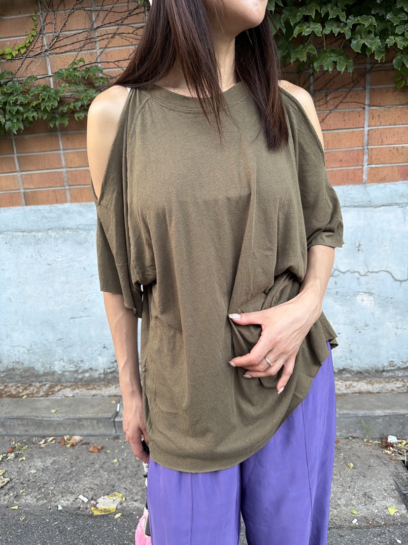 FRANC—L韓國直郵實拍女裝新品26夏季推薦人氣T恤亞麻布開衩FRANCT恤圖色3