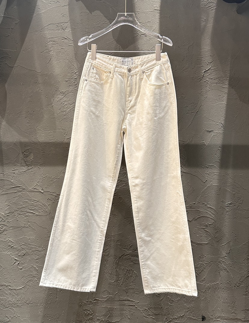 BLACK RIBBON-A韓國直郵實拍女士新品26夏季休閑褲復古棉BLACK RIBBON-A休閑褲