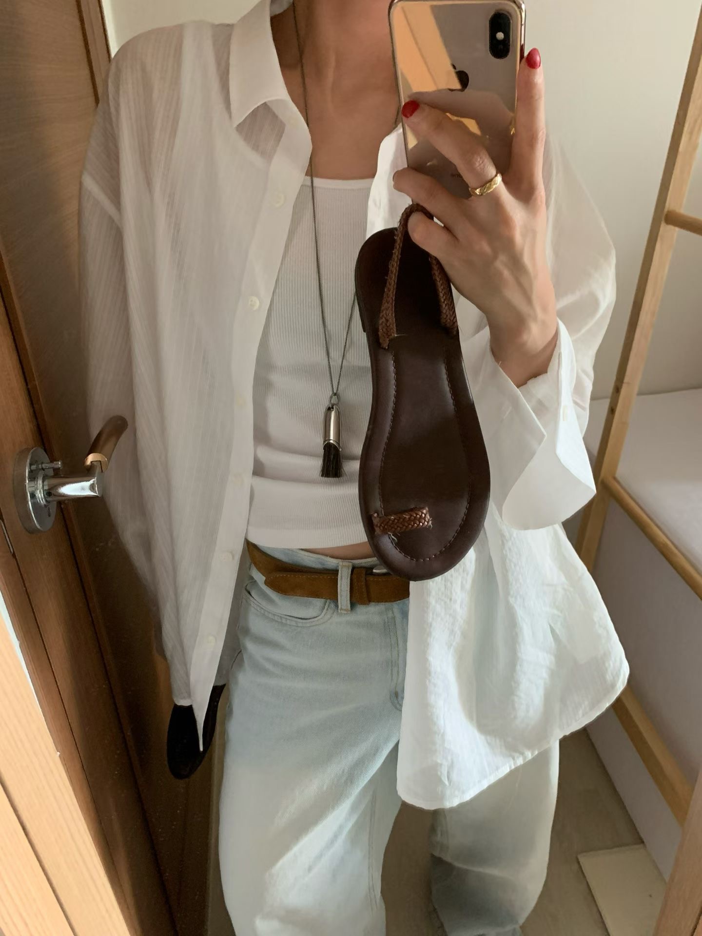 FEVER韓國東大門代購女士新款休閑時尚人氣襯衫蕾絲衫透明FEVER襯衫/蕾絲衫