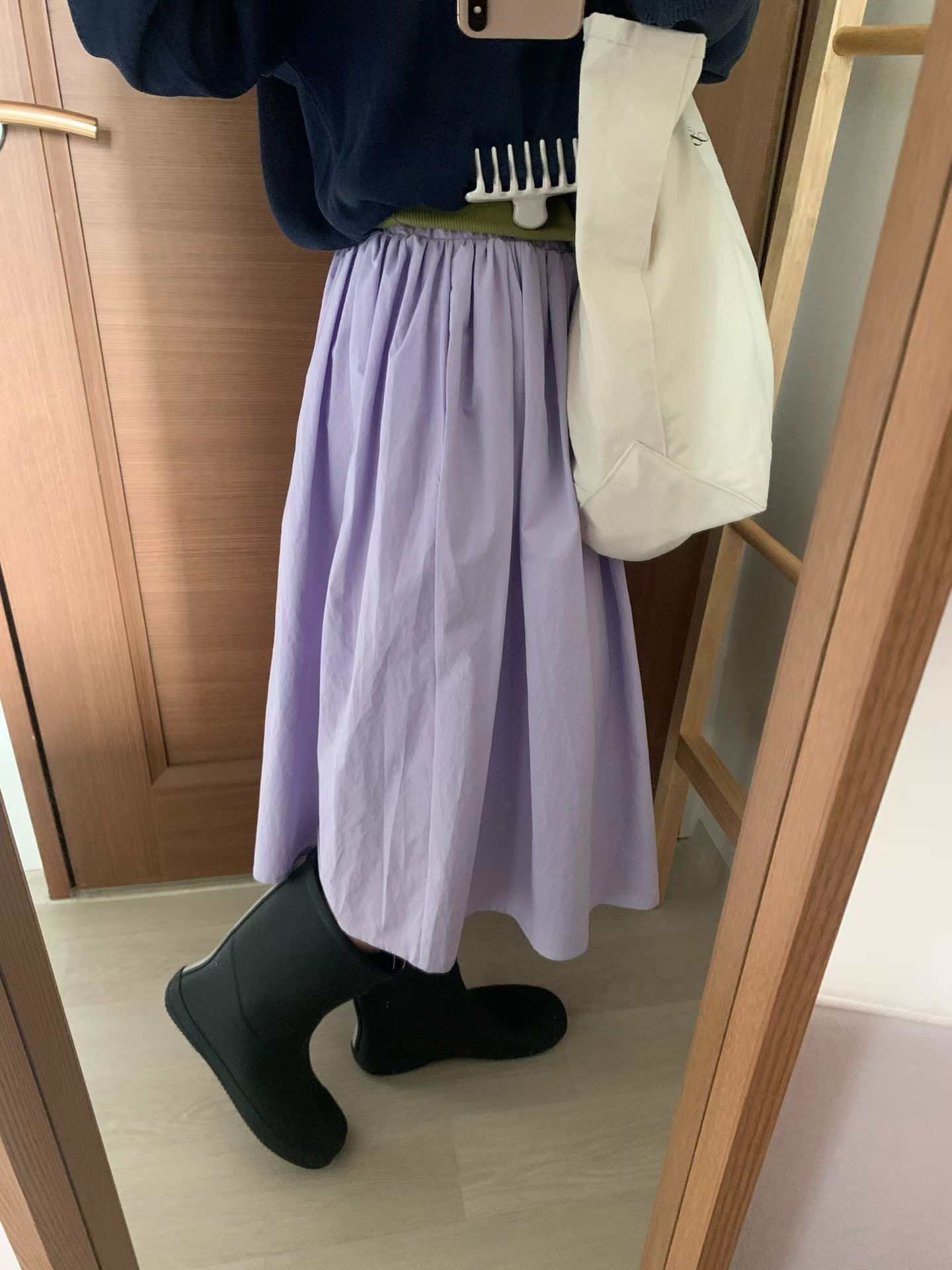 FEVER韓國東大門直郵女士新品休閑26夏季半身裙中短裙褶皺FEVER半身裙/中短裙