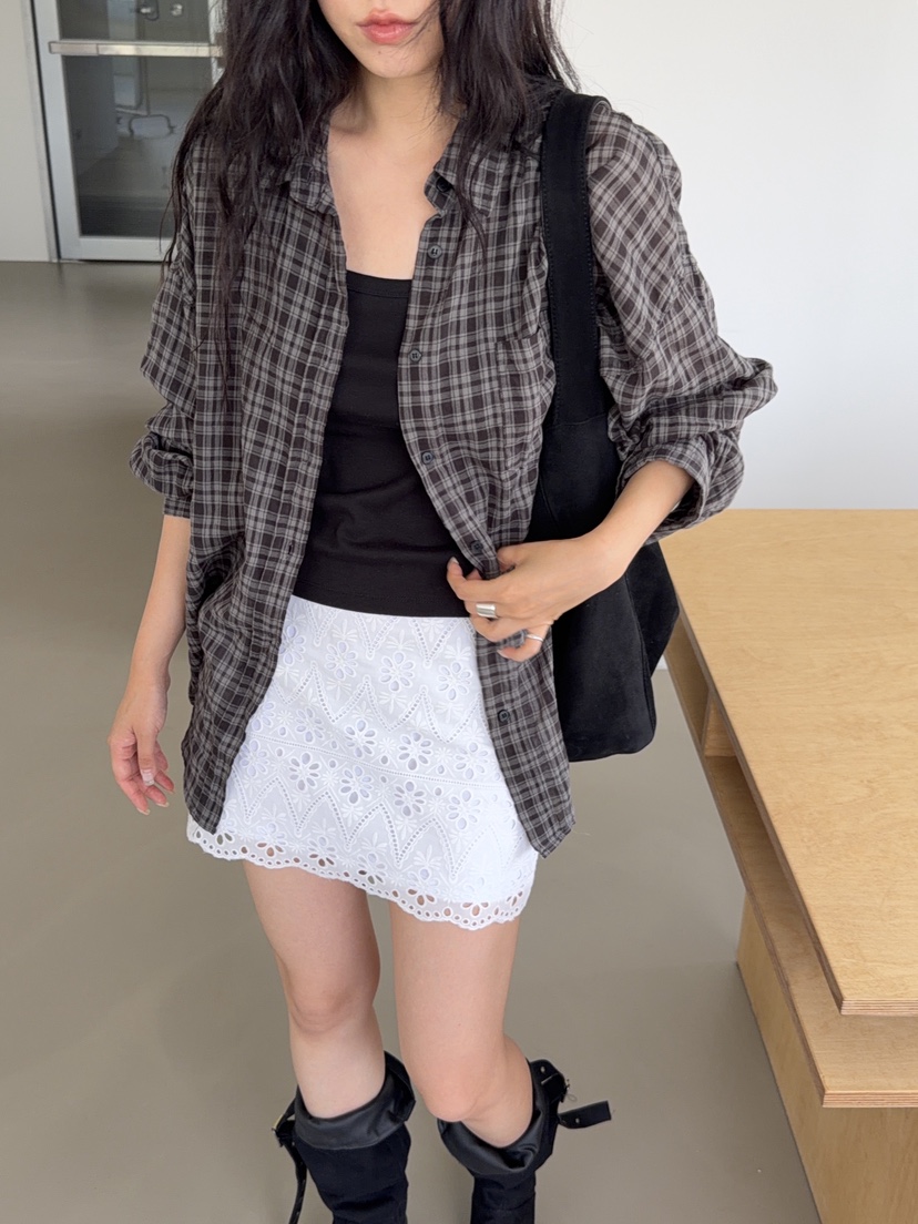 SUNDER MARKET韓國直郵實拍女士新品人氣休閑26夏季短裙SUNDER MARKET短裙