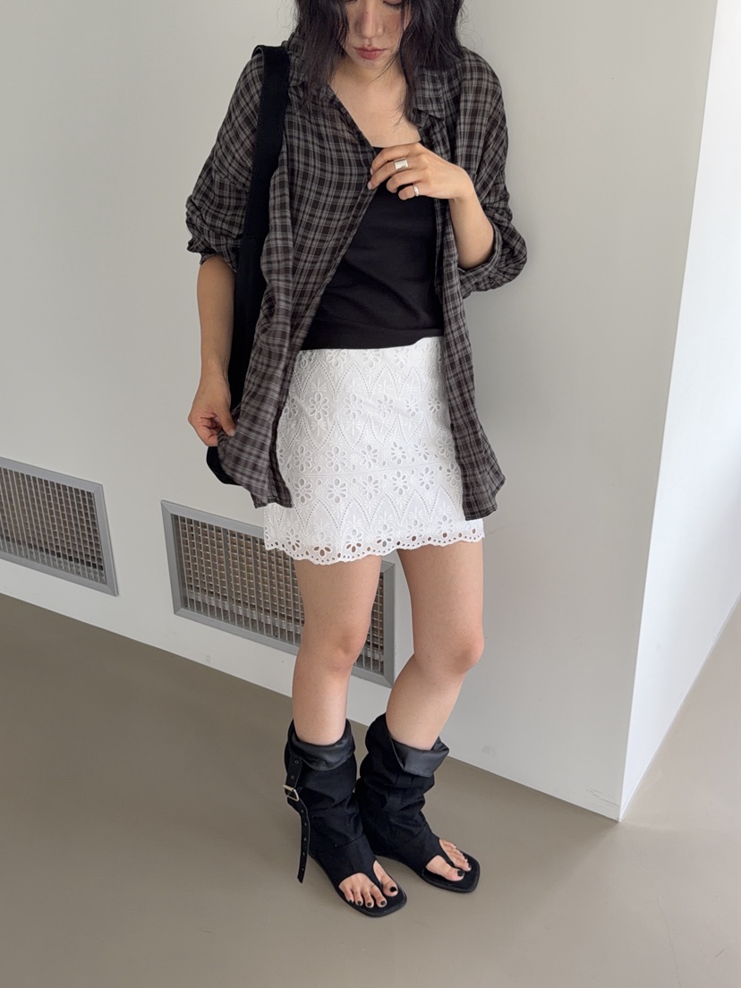 SUNDER MARKET韓國直郵實拍女士新品人氣休閑26夏季短裙SUNDER MARKET短裙