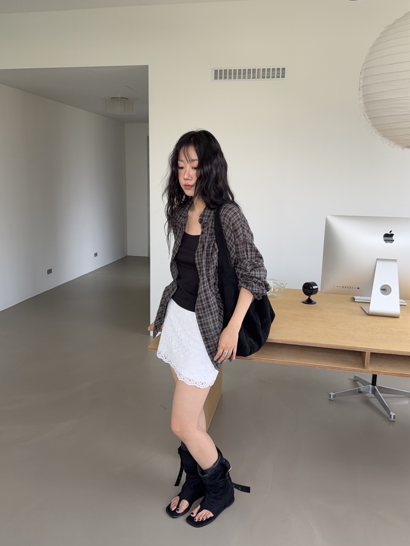 SUNDER MARKET韓國直郵實拍女士新品人氣休閑26夏季短裙SUNDER MARKET短裙