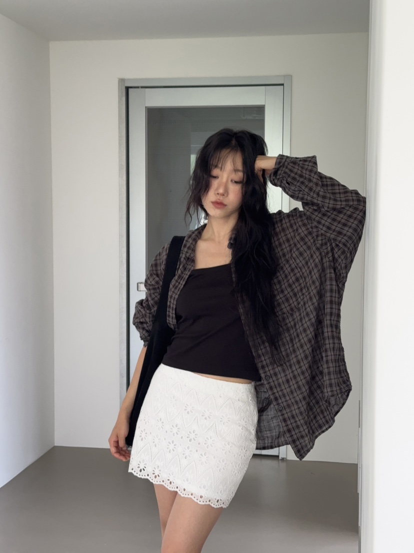 SUNDER MARKET韓國直郵實拍女士新品人氣休閑26夏季短裙SUNDER MARKET短裙