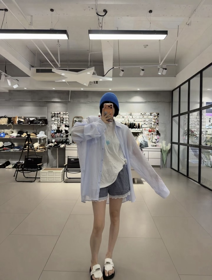 OKIE韓國代購女裝新款人氣時尚休閑熱賣推薦26夏季襯衫蕾絲衫OKIE襯衫/蕾絲衫