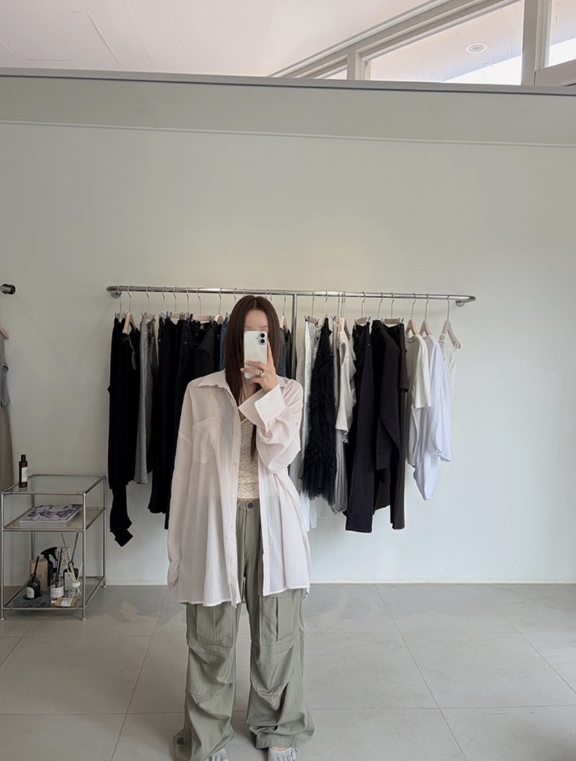 OKIE韓國代購女裝新款人氣時尚休閑熱賣推薦26夏季襯衫蕾絲衫OKIE襯衫/蕾絲衫