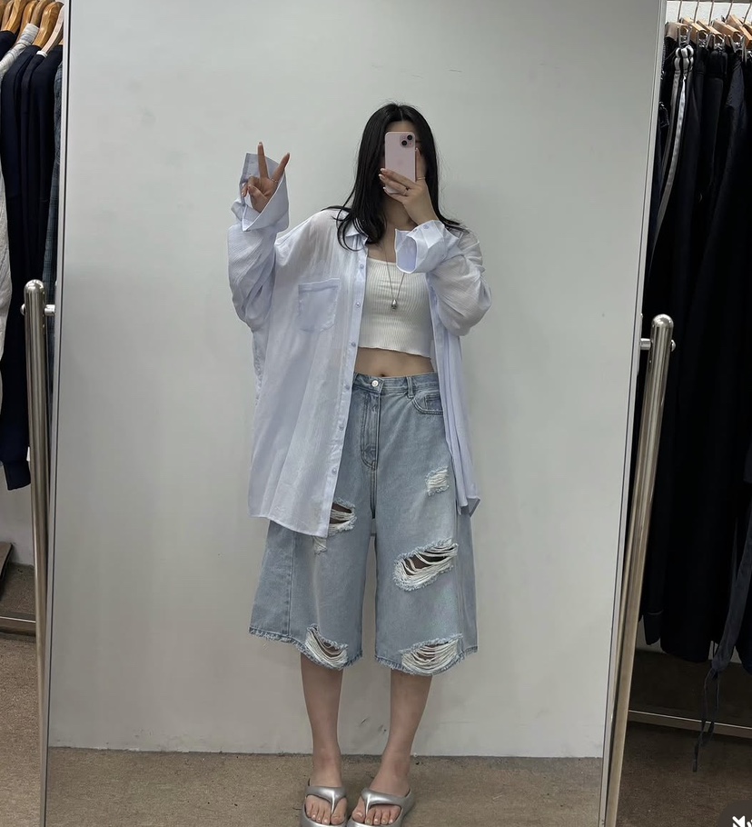 OKIE韓國代購女裝新款人氣時尚休閑熱賣推薦26夏季襯衫蕾絲衫OKIE襯衫/蕾絲衫