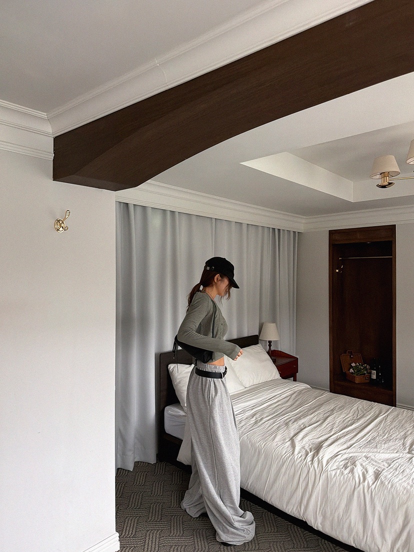 OKIE韓國東大門代購女士新款熱賣時尚26夏季休閑休閑褲系帶OKIE休閑褲