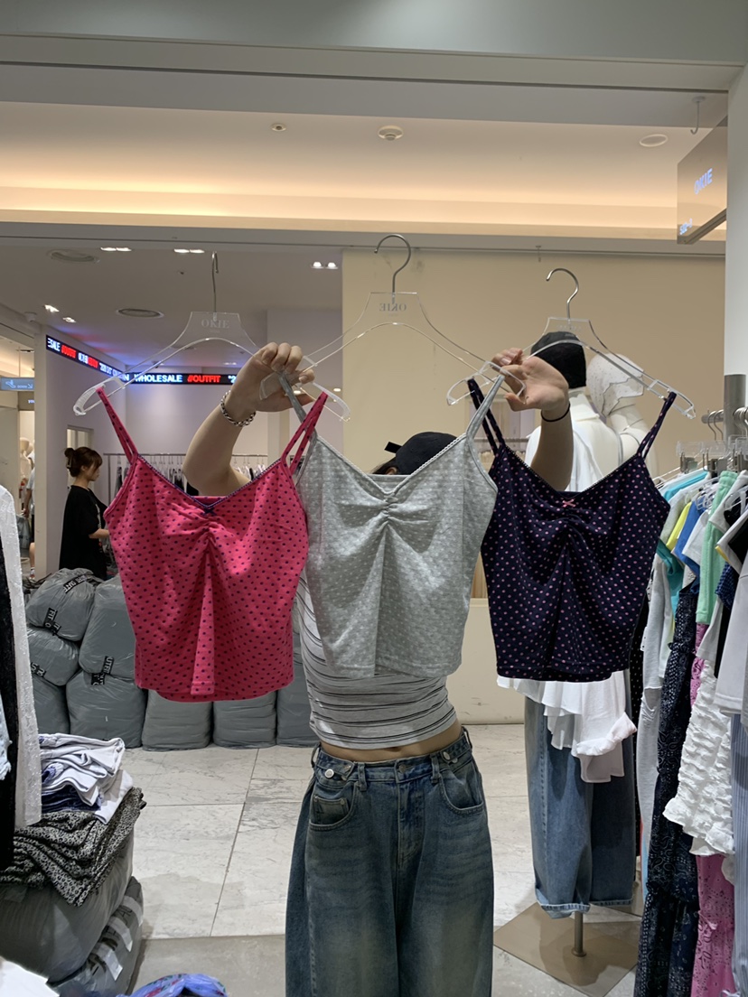 OKIE韓國代購女裝新品人氣休閑推薦26夏季熱賣吊帶背心無袖OKIE吊帶/背心