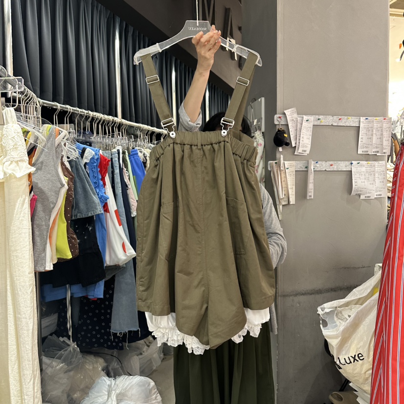 MOMAZU韓國東大門代購女裝新品熱賣26夏季推薦休閑背帶褲MOMAZU背帶褲