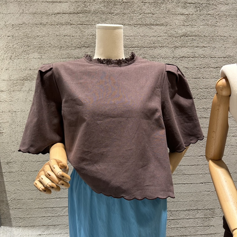 JUNI東大門實拍韓國女士新品人氣熱賣休閑襯衫蕾絲衫刺繡my juni襯衫/蕾絲衫圖色2