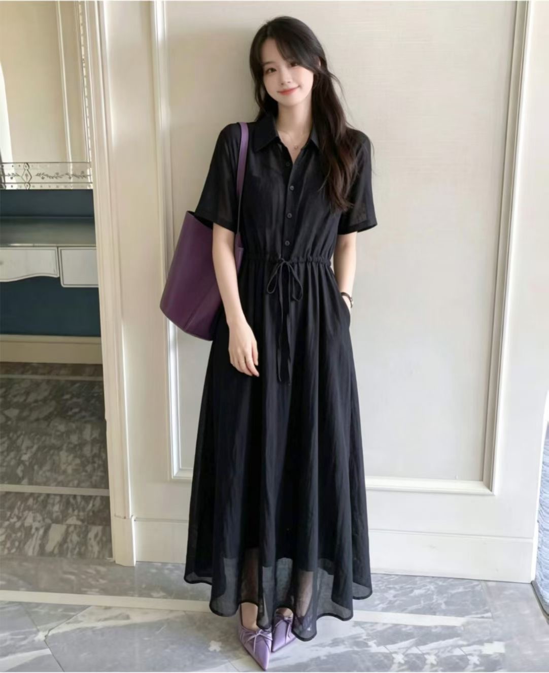 EOSIA東大門實拍韓國女士新品推薦時尚熱賣26夏季休閑連衣裙EOSIA連衣裙圖色3