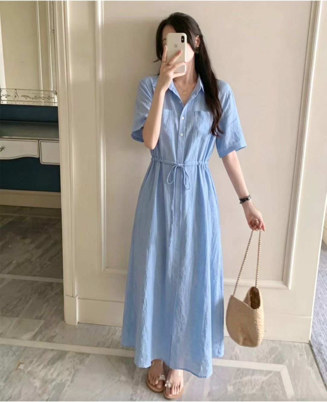 EOSIA東大門實拍韓國女士新品推薦時尚熱賣26夏季休閑連衣裙EOSIA連衣裙圖色4