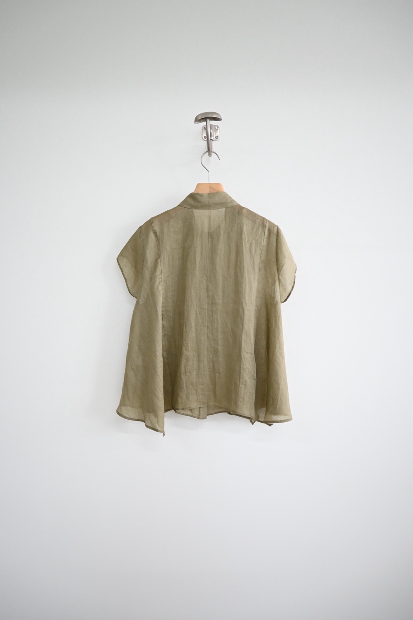 OP PER韓國代購女裝新品熱賣真品職業休閑襯衫蕾絲衫亞麻布OPPER-simplebeige襯衫/蕾絲衫