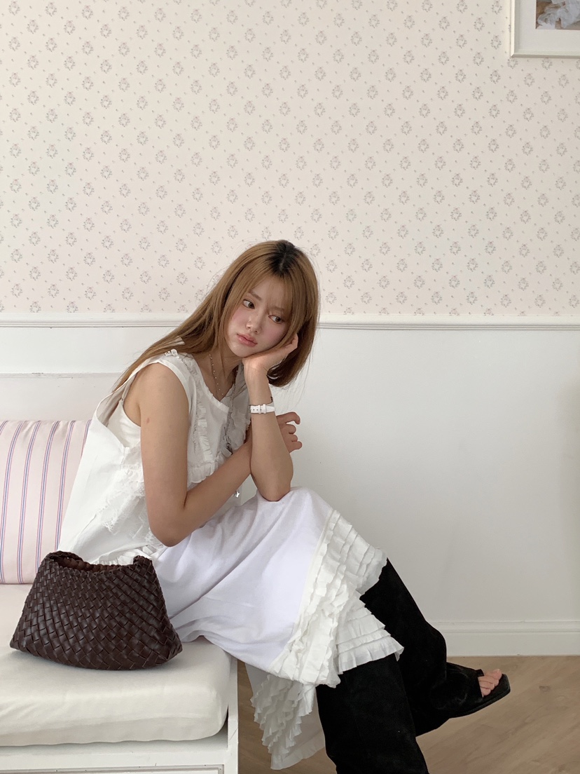 MAISONDEGLORY東大門直郵女裝新款26春夏真品休閑褲荷葉邊MAISON DE GLORY休閑褲