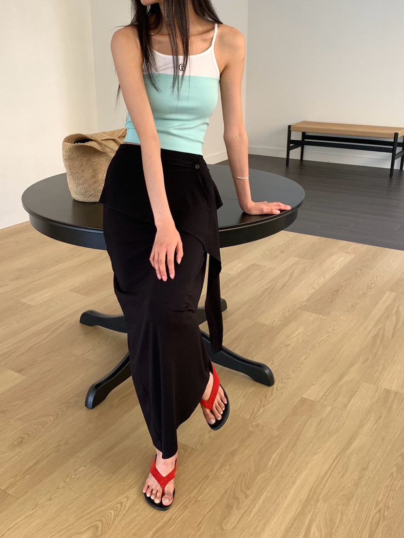 REVE CITE-L東大門直郵女裝新品26春夏套裝不對稱可拆卸圍巾REVE CITE-L套裝