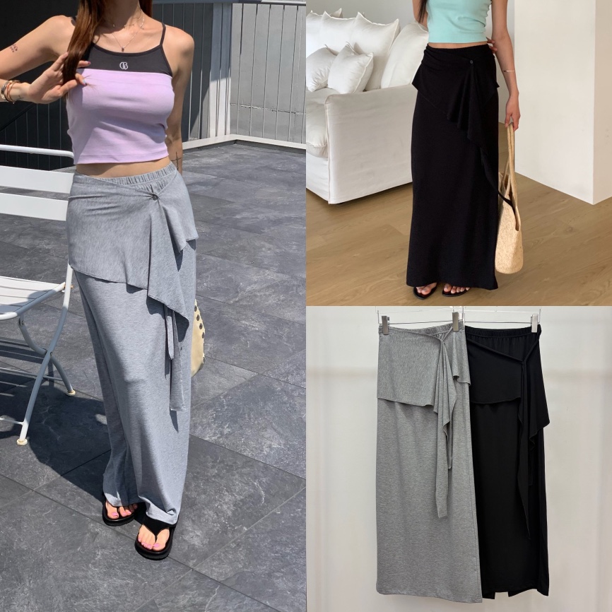 REVE CITE-L東大門直郵女裝新品26春夏套裝不對稱可拆卸圍巾REVE CITE-L套裝