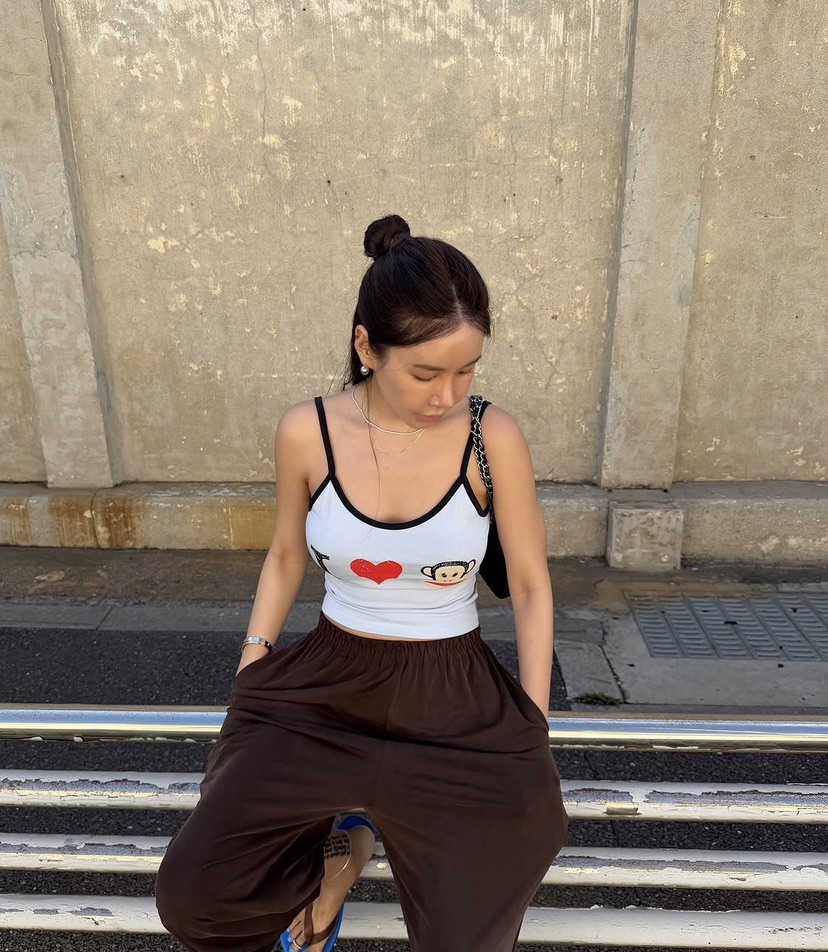 OKIE韓國代購女士新款26春夏休閑推薦時尚熱賣吊帶背心無袖OKIE吊帶/背心