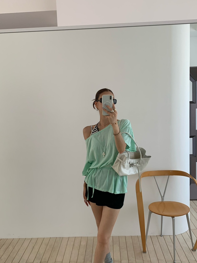REVE CITE-L東大門實拍女裝新款時尚休閑推薦真品T恤露背REVE CITE-LT恤