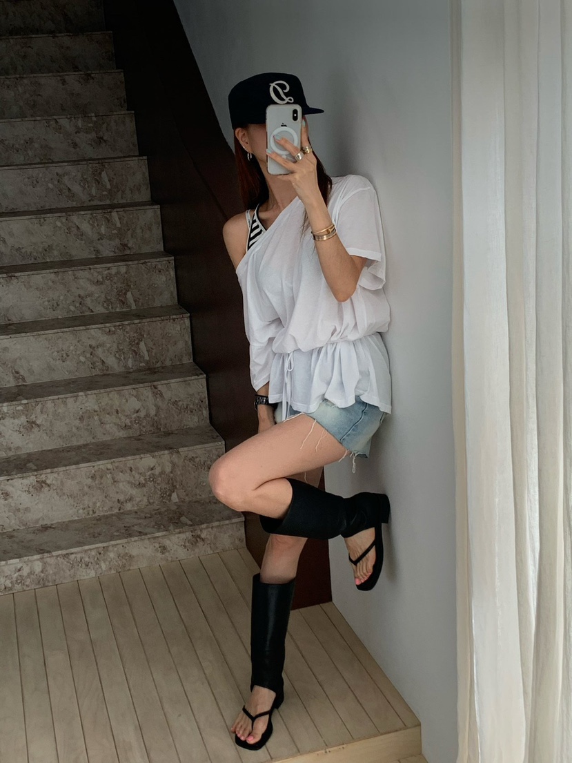 REVE CITE-L東大門實拍女裝新款時尚休閑推薦真品T恤露背REVE CITE-LT恤
