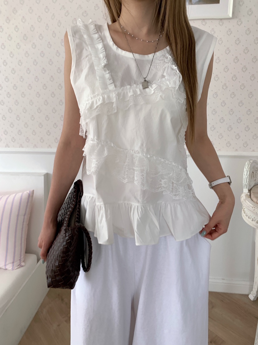 MAISONDEGLORY東大門實拍女士新品休閑人氣熱賣吊帶背心無袖MAISON DE GLORY吊帶/背心圖色1
