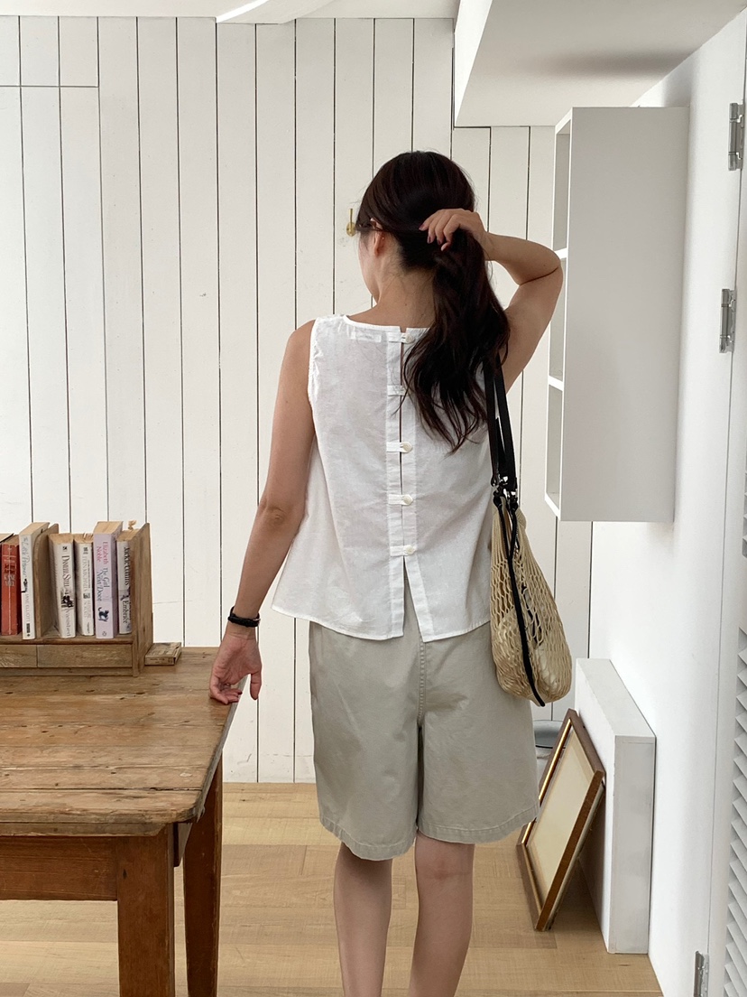 BLEECKER韓國直郵女士新品休閑熱賣人氣26春夏吊帶背心褶皺BLEECKER吊帶/背心