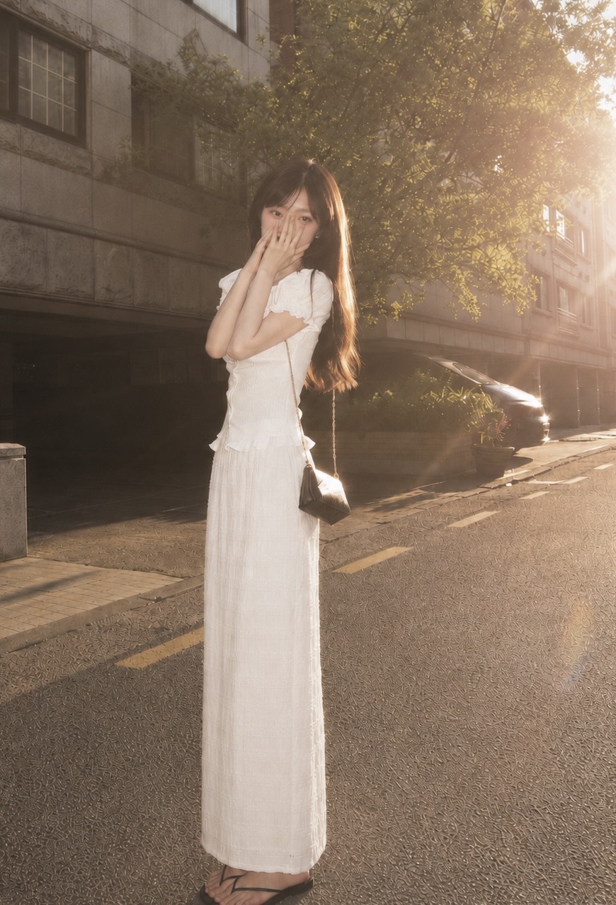 EIGHTGLOW韓國直郵女裝新品真品職業休閑26春夏推薦人氣長裙EIGHTGLOW長裙