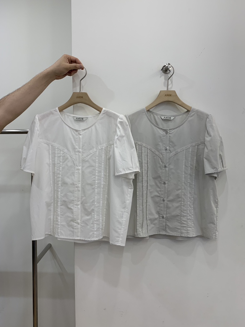 JUEDE韓國代購女裝新款26春夏襯衫蕾絲衫JUEDE襯衫/蕾絲衫