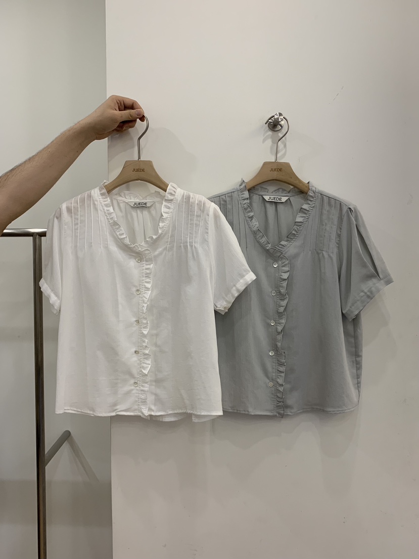 JUEDE韓國直郵女裝新款26春夏襯衫蕾絲衫JUEDE襯衫/蕾絲衫