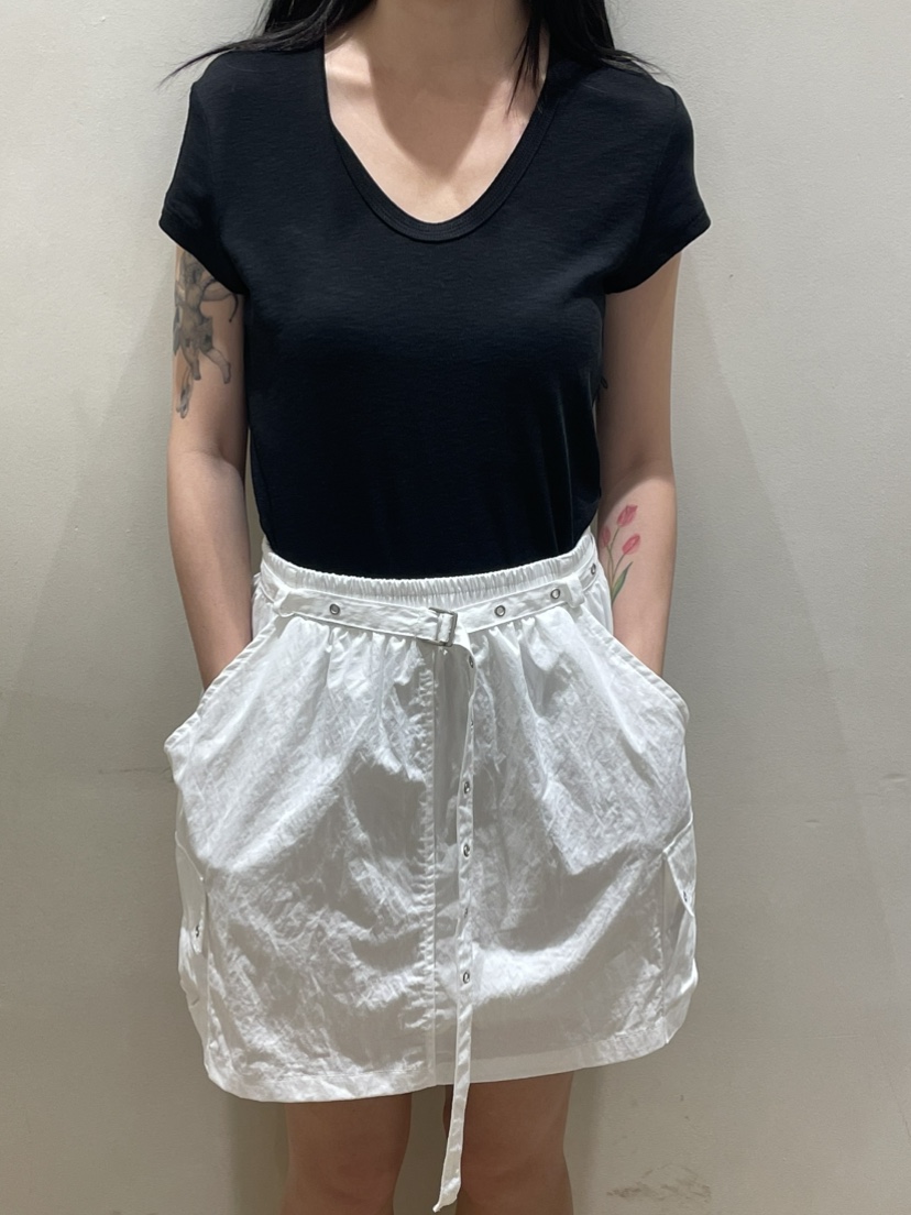 NEOUL東大門直郵女裝新款熱賣26春夏職業休閑人氣短裙含腰帶NEOUL/ahin雙領標簽短裙
