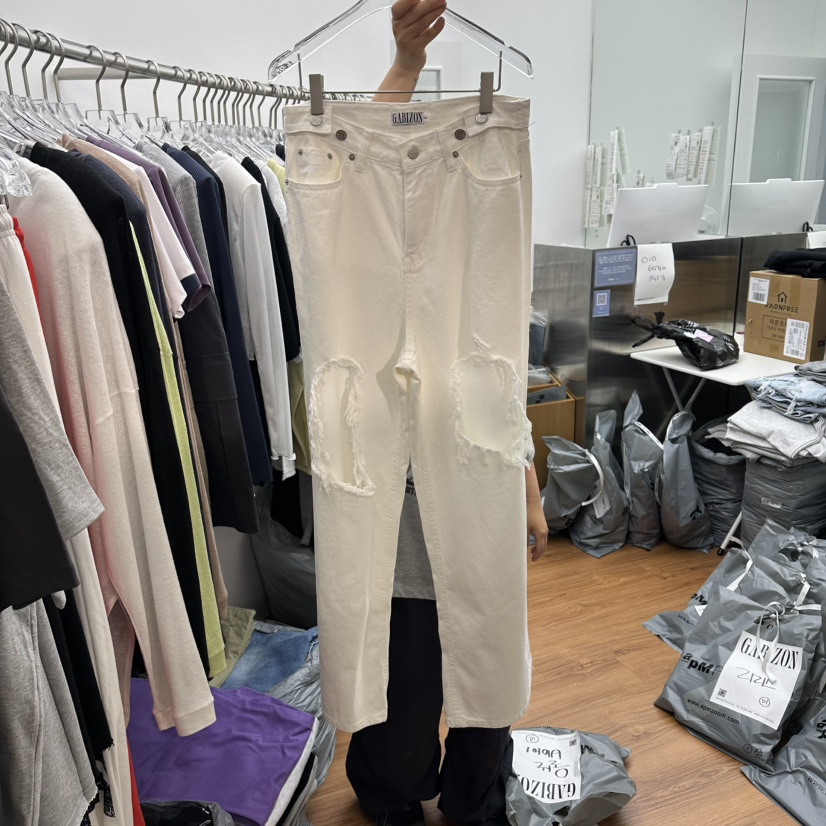 GABIZON韓國直郵女士新品休閑職業推薦時尚熱賣真品牛仔褲GABIZON牛仔褲圖色1