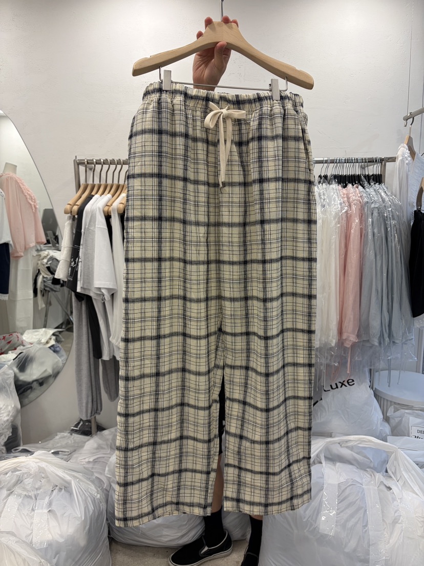 DELICATE東大門直郵女裝新款26春夏熱賣真品職業休閑褲透明DELICATE休閑褲圖色1