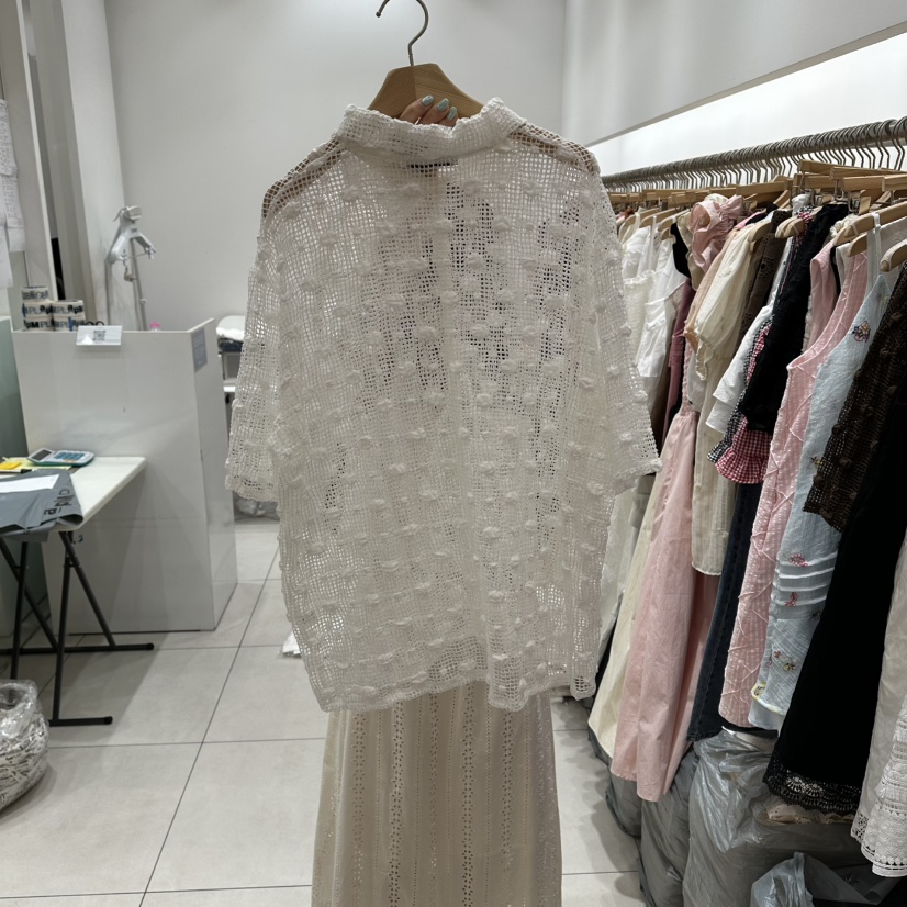 XPARTY韓國代購女裝新品時尚熱賣26夏季休閑推薦襯衫蕾絲衫XPARTY襯衫/蕾絲衫