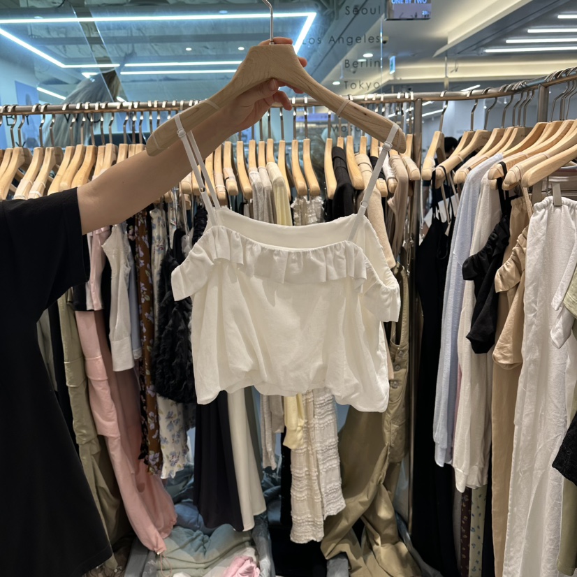 HONG.U韓國直郵實拍女裝新品人氣推薦26夏季吊帶背心亞麻無袖HONG.U吊帶/背心