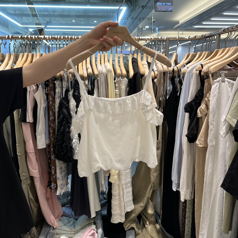 HONG.U韓國直郵實拍女裝新品人氣推薦26夏季吊帶背心亞麻無袖HONG.U吊帶/背心圖色1
