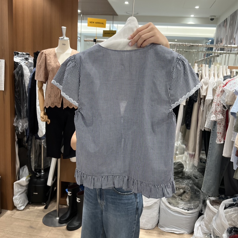 OGI韓國代購女士新品推薦人氣26夏季熱賣休閑時尚襯衫蕾絲衫FLat OGI襯衫/蕾絲衫