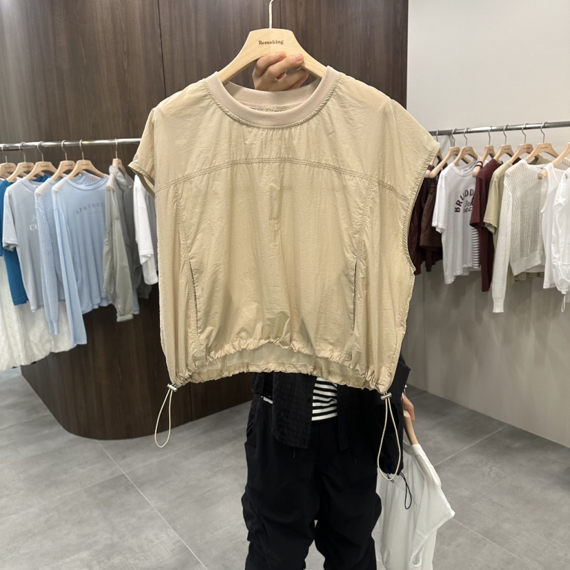 URBANSTORY/REMAKING東大門代購女士新款真品襯衫蕾絲衫無袖鏤空Remaking/URBANSTORY襯衫/蕾絲衫圖色2