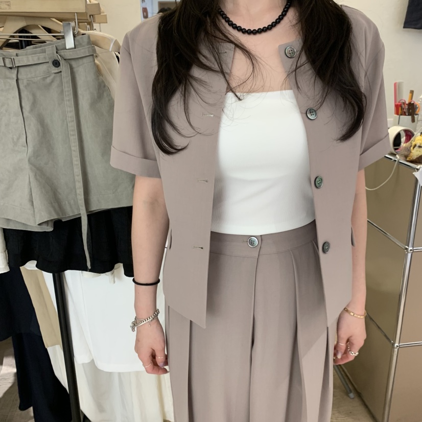 W AND J韓國直郵實拍女士新款推薦26夏季休閑襯衫蕾絲衫W AND J襯衫/蕾絲衫圖色3