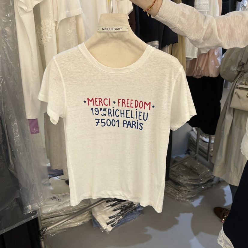 DOUBLE STANDARD/LE SMOKING/MAISONSTAFF韓國直郵女士新款推薦T恤MAISONSTAFFT恤圖色1