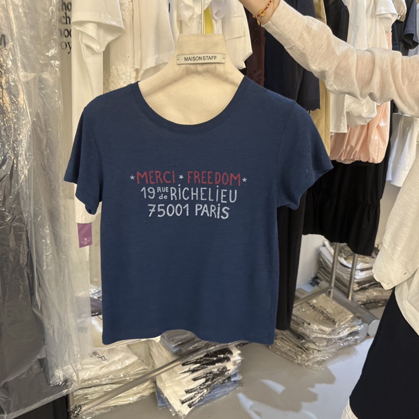 DOUBLE STANDARD/LE SMOKING/MAISONSTAFF韓國直郵女士新款推薦T恤MAISONSTAFFT恤圖色3