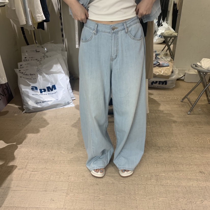 W AND J韓國東大門代購女裝新款26夏季人氣熱賣推薦牛仔褲W AND J牛仔褲圖色1