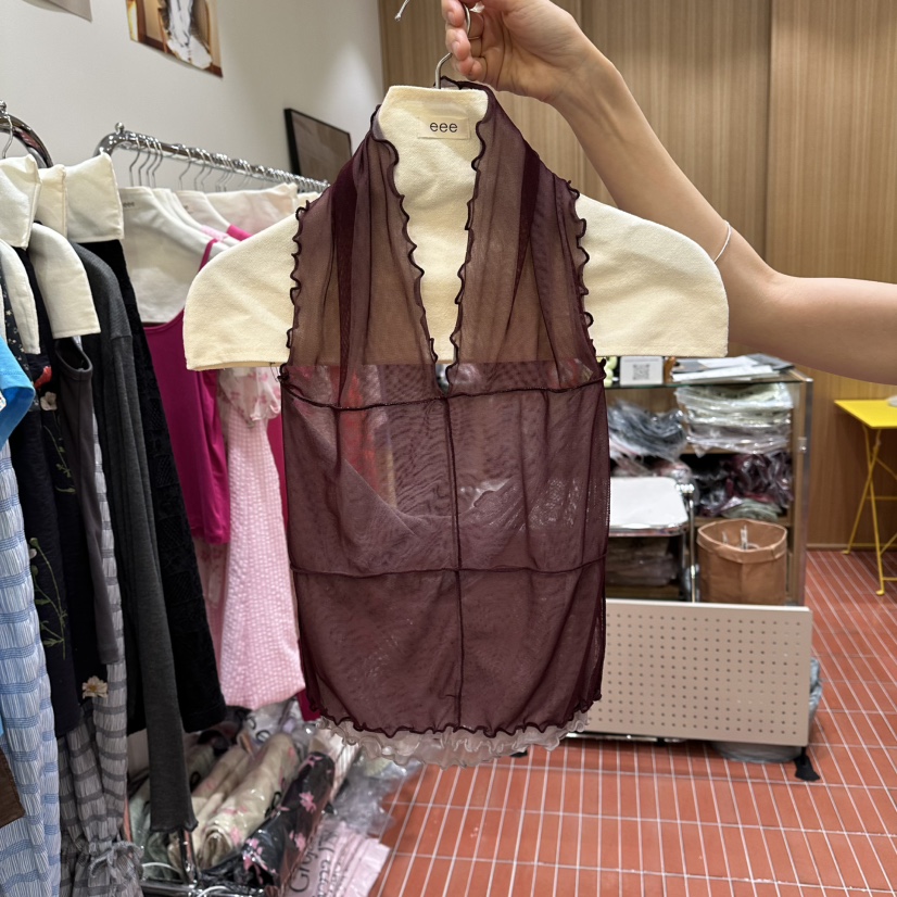 EEE東大門實拍女士新款26春夏真品人氣休閑推薦吊帶背心露背EEE吊帶/背心圖色3