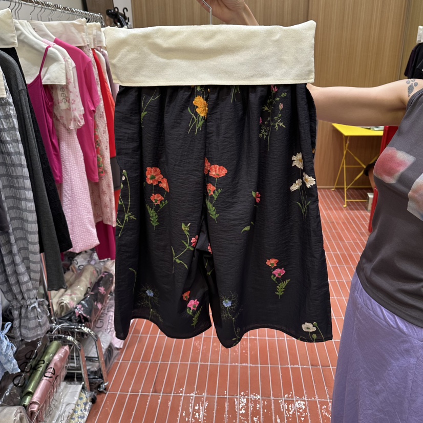 EEE東大門直郵女士新品熱賣職業26春夏休閑時尚休閑褲小花EEE休閑褲