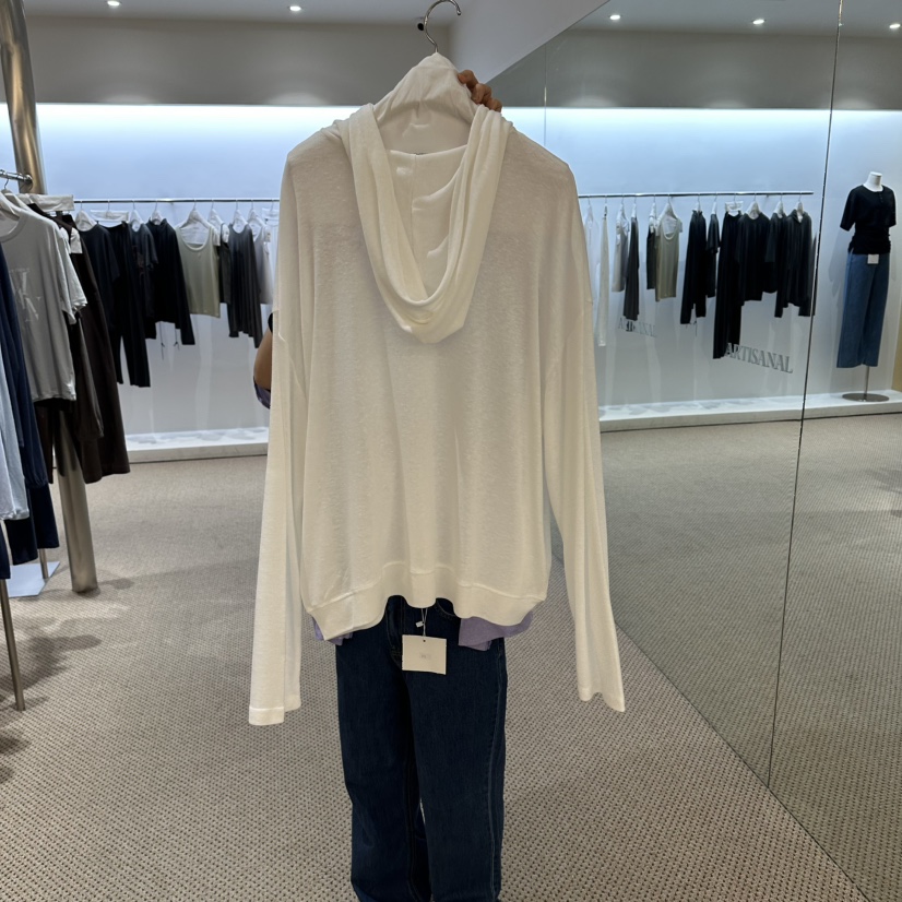 ARTISANAL韓國代購女裝新品推薦人氣長袖T恤拉鏈連帽衫羅紋ARTISANAL長袖T恤