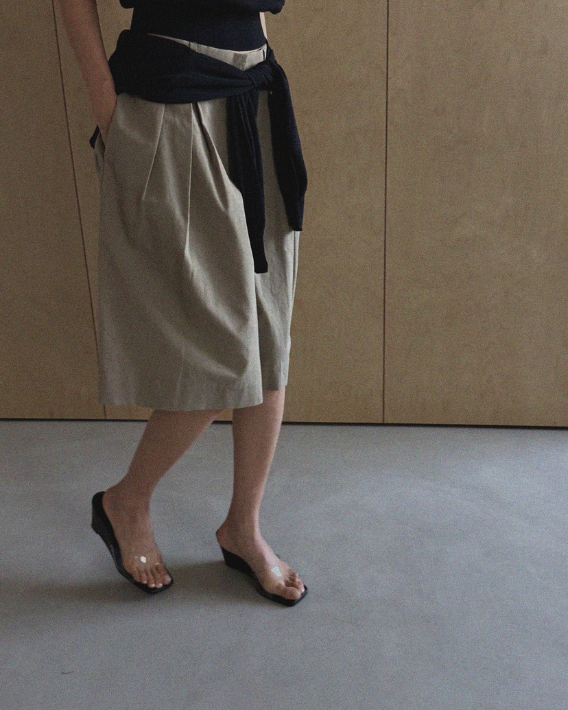 FLAT GARDEN/LA MUETTE/JAMIESTONE韓國直郵女士新品休閑短褲亞麻FLAT GARDEN/LA MUETTE/JAMIESTONE短褲