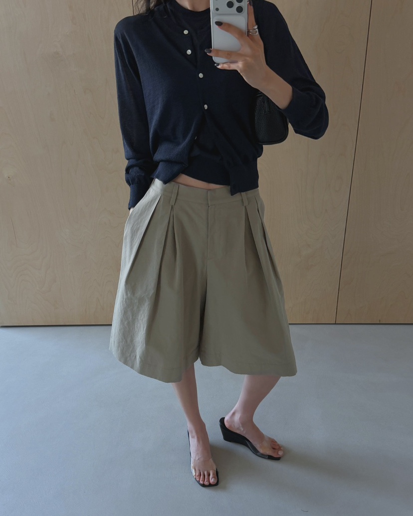 FLAT GARDEN/LA MUETTE/JAMIESTONE韓國直郵女士新品休閑短褲亞麻FLAT GARDEN/LA MUETTE/JAMIESTONE短褲