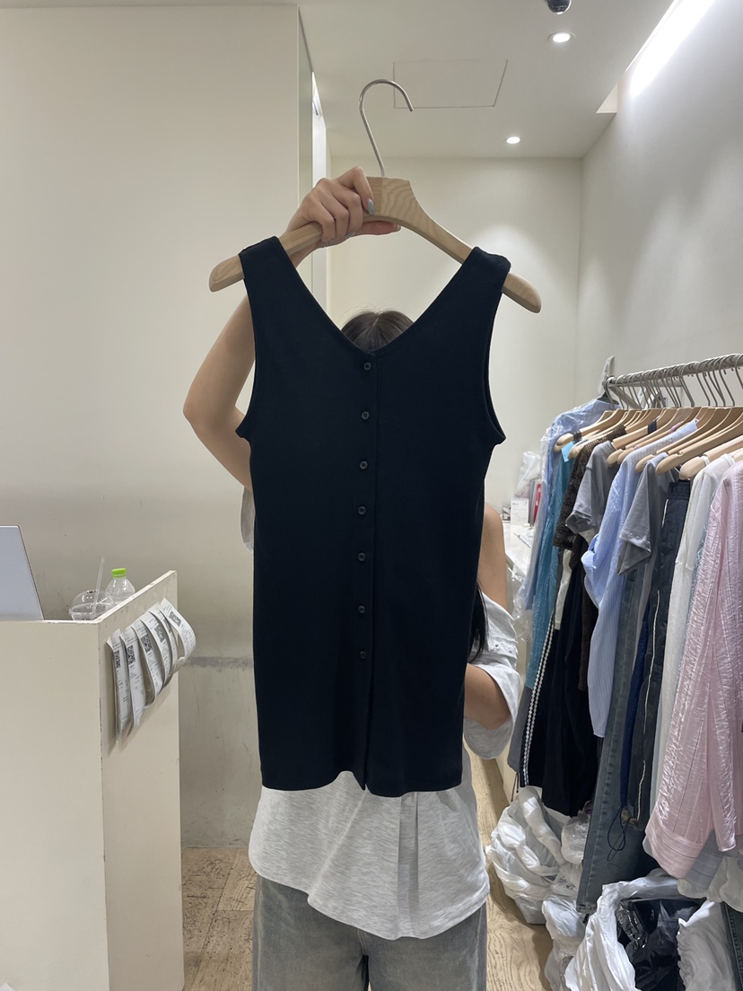 FLOWER-L韓國直郵女士新品26夏季人氣休閑吊帶背心開衫無袖FLOWER-L吊帶/背心圖色3